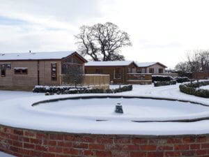 A layer of snow in North Yorkshire at Abbots Green