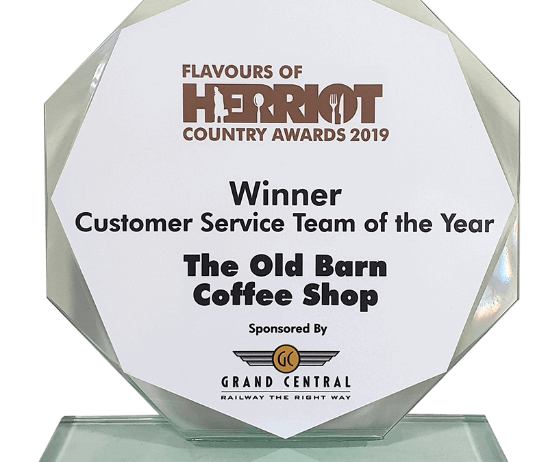 The Old Barn Coffee Shop has won the Customer Service Team of the Year accolade at the Flavours of Herriot Country Awards