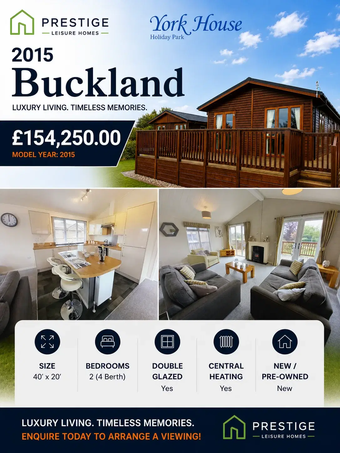 Holiday lodges for sale The Buckland Lodge
