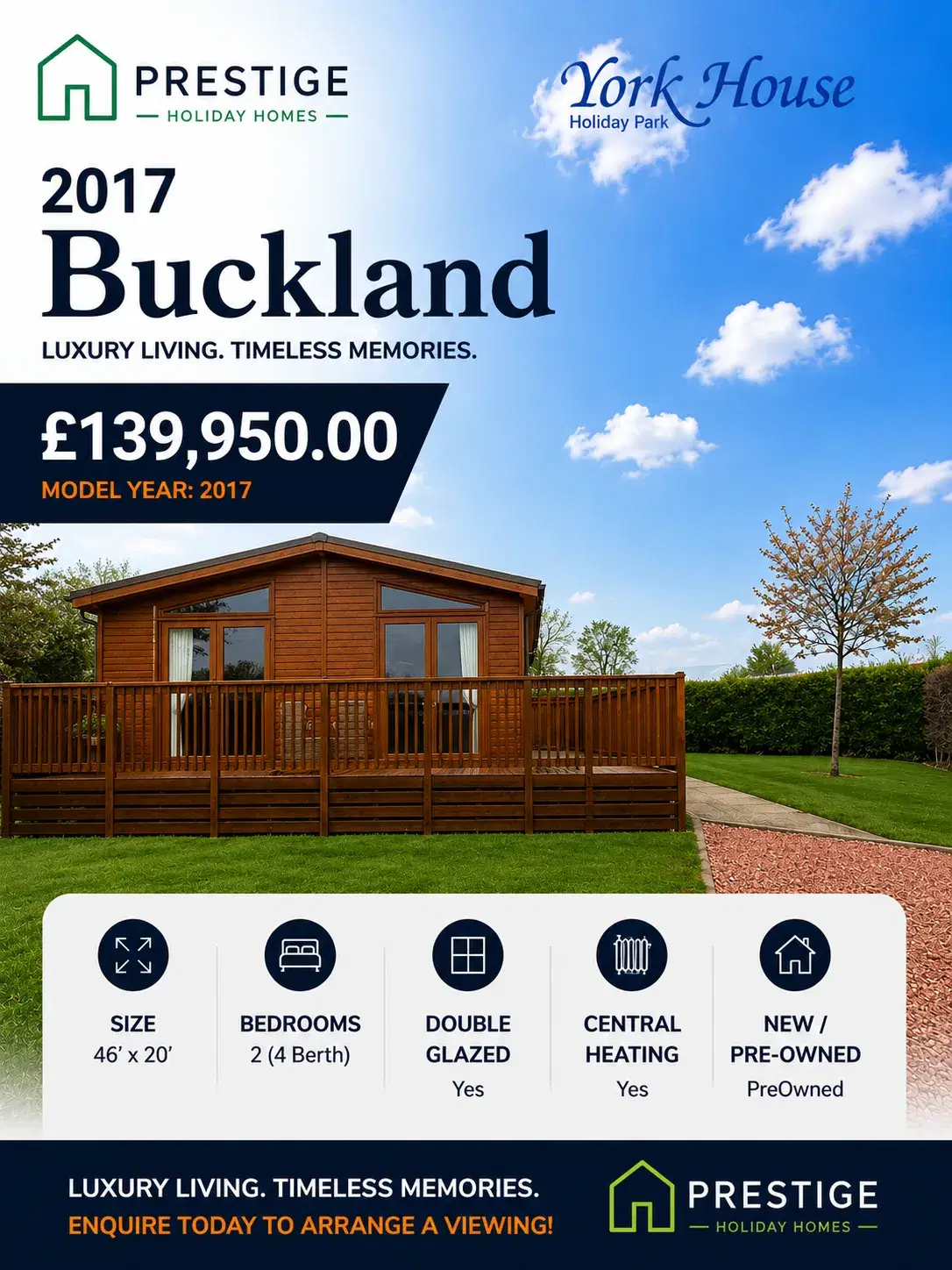 Holiday lodges for sale The Buckland Lodge